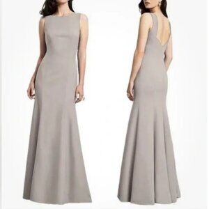 Dessy Collection 2936 Low-Back Bateau-Neck Full Length Gown. Size 4, Size 6